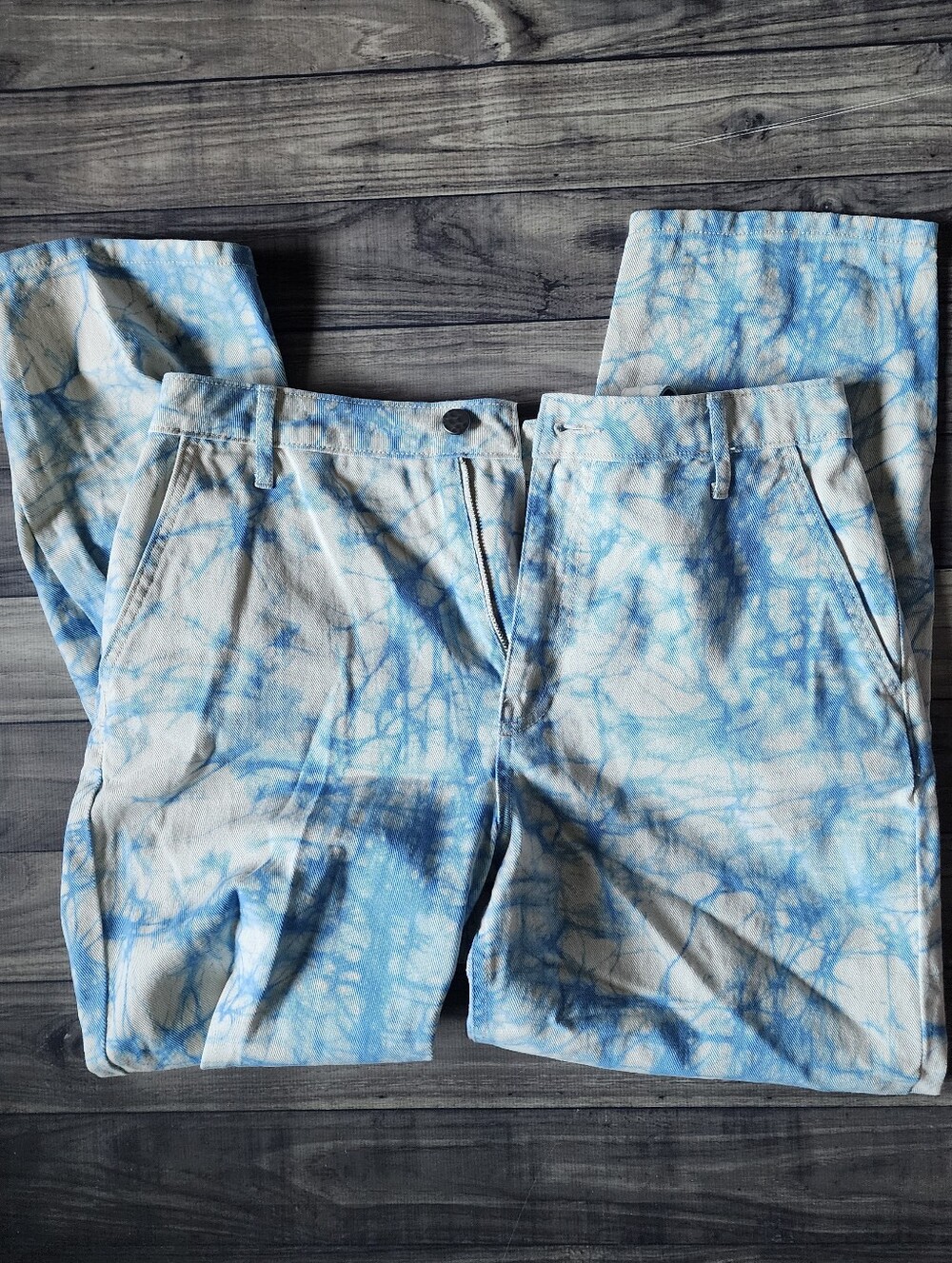Rachel Comey Tie-Dye Light Blue & White Casual Pant/Jeans